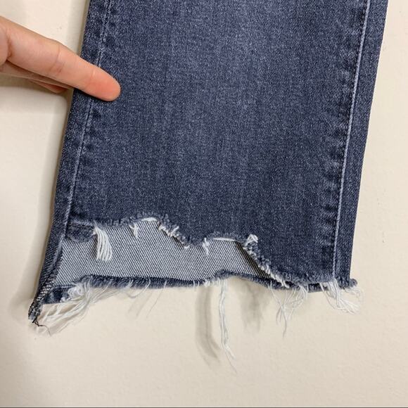 NEW Mother The Insider Crop Step Chew Jeans (Sz 24) Pedal To The Metal Destroyed - Picture 9 of 16